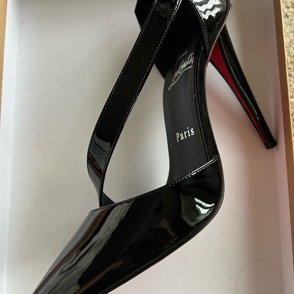 Christian Louboutin Black Patent Leather Heels - Picture 6 of 7